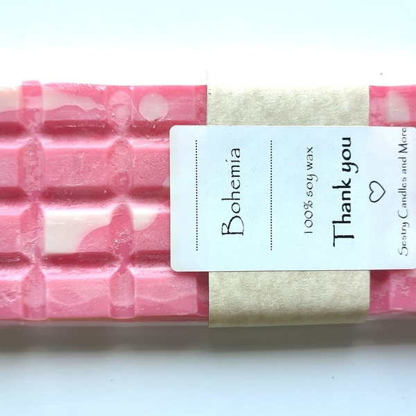 The "Chocolate" wax melts ( pink) - κερί, αρωματικά κεριά, κερί σόγιας, soy wax