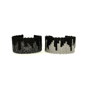 βραχιόλι macrame Dubai night σε δύο χρώματα ΜΙΚΡΑ ΔΩΡΑΚΙΑ - ημιπολύτιμες πέτρες, μακραμέ, boho, χεριού, φθηνά