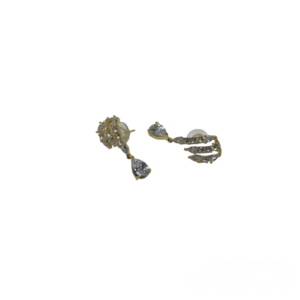 Ορειχάλκινα σκουλαρίκια με κρύσταλλα και ασήμι 925 - στρας, ασήμι 925, δάκρυ, κρεμαστά, μεγάλα