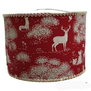 Φωτιστικό οροφής Deep red animal forest strass Διαστάσεις 35*20 Ε27 - κορίτσι, οροφής, παιδικά φωτιστικά, ζωάκια, φωτιστικά οροφής - 2