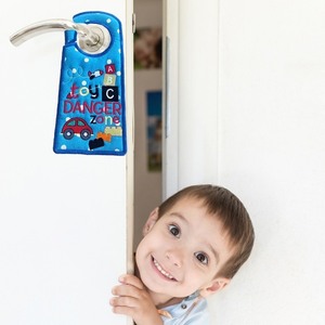 Υφασμάτινο Door Hanger "Toy Danger Zone" 24 εκ. - αγόρι, παιχνίδια, αυτοκίνητα - 2