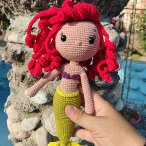 Πλεκτή γοργόνα Ariel - γοργόνα, amigurumi - 2