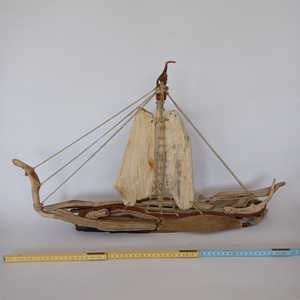 Driftwood Boat 01 - ξύλο, κοχύλι, καράβι - 2