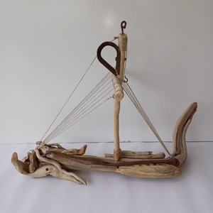 Driftwood Boat 02 - ξύλο, κοχύλι, διακοσμητικά