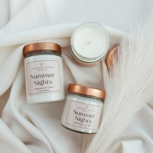 The Candle Factory Summer Nights Χειροποίητο Κερί Σόγιας 250ml. - αρωματικά κεριά, κερί σόγιας, soy candles, vegan κεριά - 2