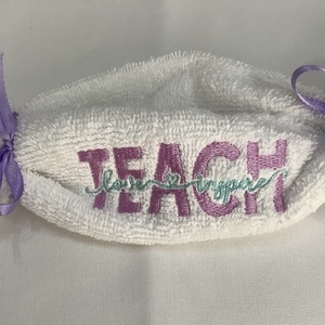 Χειροποίητη πετσετουλα χεριών teacher - πετσέτες, αναμνηστικά δώρα, για δασκάλους, η καλύτερη δασκάλα - 3