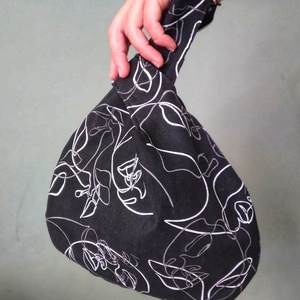 τσαντακι χειρος - japanese knot bag - ύφασμα, all day, χειρός, tote - 3