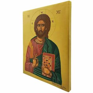 Χειροποίητη αγιογραφία ο Ιησούς 35x25cm - πίνακες & κάδρα, πίνακες ζωγραφικής, εικόνες αγίων - 3