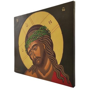 Xειροποίητη αγιογραφία ο Νυμφίος 29x35x2cm - πίνακες & κάδρα, πίνακες ζωγραφικής, εικόνες αγίων - 2