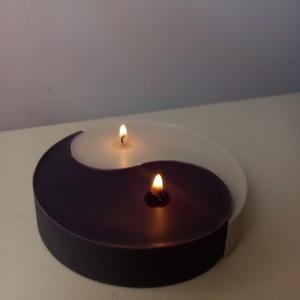Διακοσμητικό κερί σόγιας vegan αρωματικό σχήμα Yin-Yang - αρωματικά κεριά