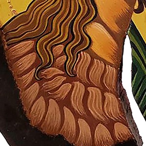 Χειροποίητη αγιογραφία ο Άγιος Ιωάννης 35x30x3cm - πίνακες & κάδρα, πίνακες ζωγραφικής, εικόνες αγίων - 4
