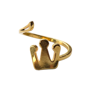 Ατσάλινο δαχτυλίδι - Σίσσυ (χρυσό) - ατσάλι, επιπλατινωμένα, αυξομειούμενα, φθηνά