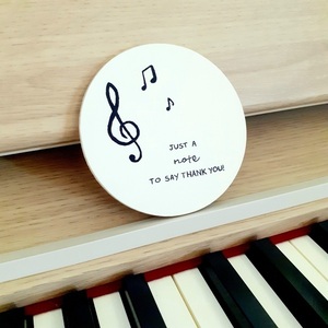 Ξύλινο χειροποίητο διακοσμητικό μαγνητάκι για δάσκαλο/δασκάλα μουσικής - μαγνητάκια - 5