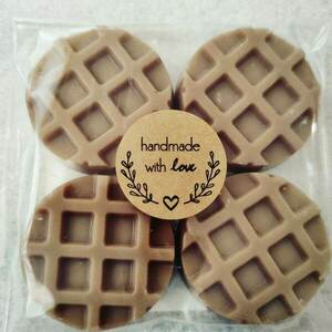 Wax melts waffle - αρωματικα βαφλάκια (6 τεμάχια) - χειροποίητα, αρωματικά κεριά, waxmelts, soy candles - 3