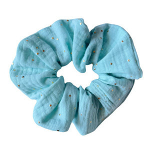 Λαστιχάκι μαλλιών, scrunchies, μουσελίνα απαλό βεραμάν - ύφασμα, λαστιχάκια μαλλιών