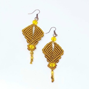 " Wasp Earrings" - νήμα, κρεμαστά, μεγάλα, γάντζος, πολυέλαιοι