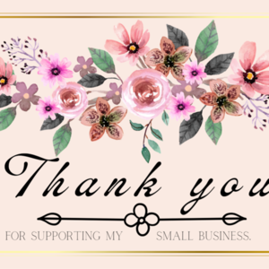 Ψηφιακή εκτυπώσιμη κάρτα "Thank you" - Μπουκέτο Ροζ ακουαρέλα - κάρτες