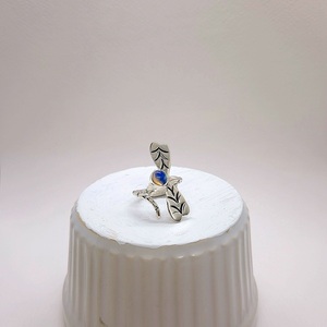 Dragonfly, Handmade sterling silver 925 ring, Natural Ethiopian Opal - ημιπολύτιμες πέτρες, ασήμι 925, boho, σταθερά, μεγάλα - 3