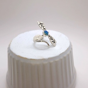 Dragonfly, Handmade sterling silver 925 ring, Natural Ethiopian Opal - ημιπολύτιμες πέτρες, ασήμι 925, boho, σταθερά, μεγάλα - 4