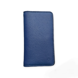 Χειροποίητο δερμάτινο unisex πορτοφόλι μπλε -WA129 - δέρμα, πορτοφόλια