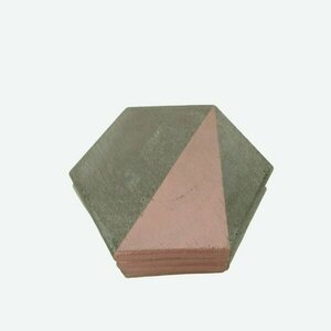 Τέσσερα τσιμεντένια σουβέρ //rokkaku tringle copper - σουβέρ, τσιμέντο, γεωμετρικά σχέδια, είδη σερβιρίσματος - 3