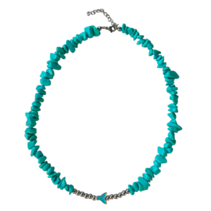 Turquoise Mermaid - ημιπολύτιμες πέτρες, τσόκερ, κοντά, ατσάλι