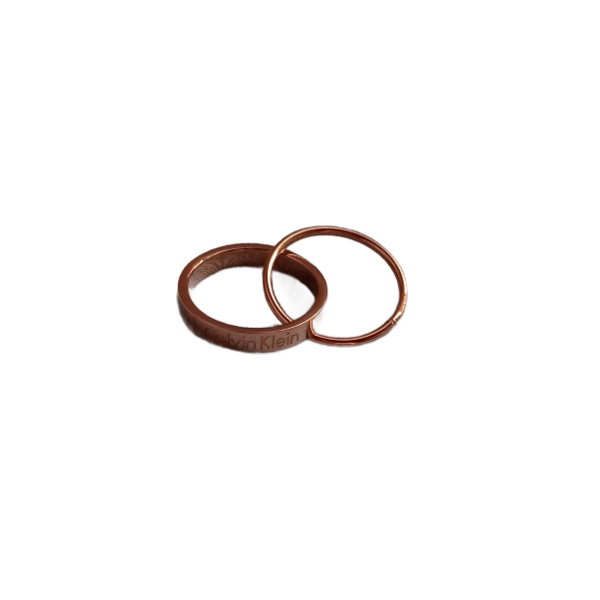 Διπλο δαχτυλιδι ατσαλι σε ροζ χρυσο μεγεθος 8 (στενη γραμμη) - επιχρυσωμένα, βεράκια, ατσάλι, σταθερά