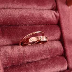 Διπλο δαχτυλιδι ατσαλι σε ροζ χρυσο μεγεθος 8 (στενη γραμμη) - επιχρυσωμένα, βεράκια, ατσάλι, σταθερά - 4