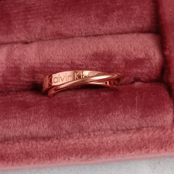 Διπλο δαχτυλιδι ατσαλι σε ροζ χρυσο μεγεθος 8 (στενη γραμμη) - επιχρυσωμένα, βεράκια, ατσάλι, σταθερά - 5