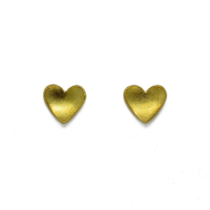 Επίχρυσα Σκουλαρίκια Καρδούλες, Ασήμι 925 - επιχρυσωμένα, ασήμι 925, καρδιά, καρφωτά, μικρά - 4