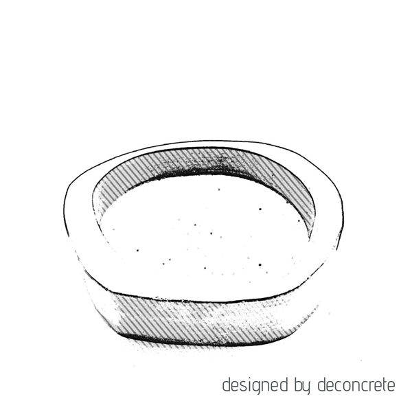 Tσιμεντένιος δίσκος [deconcrete] 14.0 Χ 3.0 //yu M - design, τσιμέντο, σκυρόδεμα, είδη σερβιρίσματος, πιατάκια & δίσκοι - 5