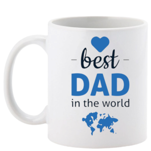 Κεραμική κούπα "best dad in the world" - μπαμπάς, πορσελάνη, κούπες & φλυτζάνια, γιορτή του πατέρα