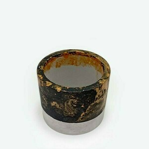 Τσιμεντένιο κασπώ 7.0 Χ 8.5 //enkei black ‘n gold marble 02 - τσιμέντο, κασπώ, είδη διακόσμησης, γλάστρα, σκυρόδεμα - 3