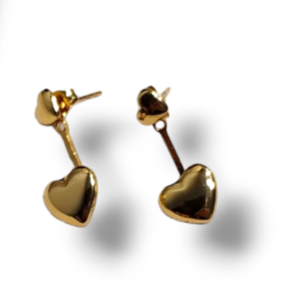 Aτσάλινα σκουλαρίκια με καρδιά - μαργαριτάρι, καρδιά, καρφωτά, ατσάλι