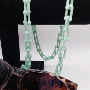 Αλυσίδα για γυαλιά με ακρυλική αλυσίδα aqua - αλυσίδες