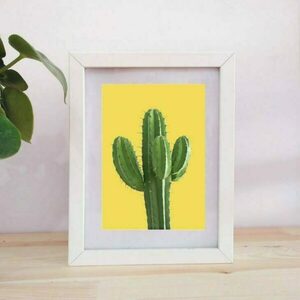 Ψηφιακή δημιουργία //dezain yellow cactus - αφίσες, κάκτος - 4