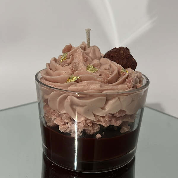 ‘’Ferrero” χειροποιητο αρωματικό κερί σόγιας 300γρ - ρεσώ & κηροπήγια