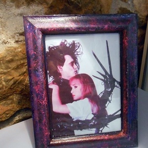 Κορνίζα ζωγραφισμένη στο χέρι 13X18cm Handpainted picture frame - γυαλί, σπίτι, χειροποίητα, δώρο έκπληξη, κορνίζες