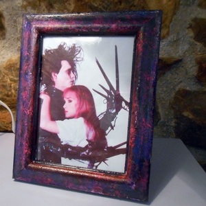 Κορνίζα ζωγραφισμένη στο χέρι 13X18cm Handpainted picture frame - γυαλί, σπίτι, χειροποίητα, δώρο έκπληξη, κορνίζες - 3