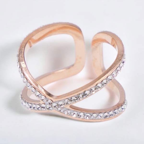 Ατσάλινο Γυναικείο Δαχτυλίδι OLGA σε χρώμα χρυσό ,μέγεθος Αυξομειουμενο - ατσάλι, για γάμο, αυξομειούμενα, φθηνά