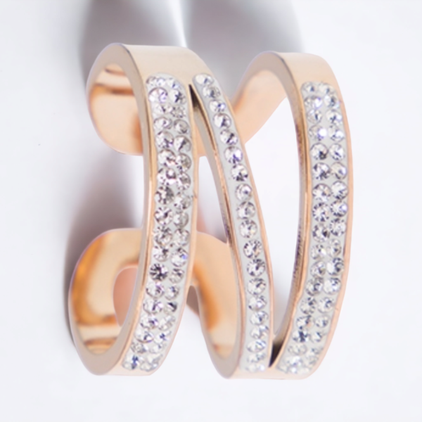 Ατσάλινο Γυναικείο Δαχτυλίδι PAROS σε χρώμα χρυσό ,μέγεθος ΑΥΞΟΜΕΙΟΎΜΕΝΟ. - ατσάλι, για γάμο, αυξομειούμενα, φθηνά - 2