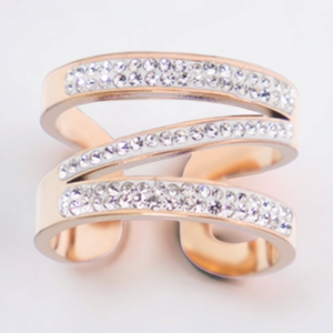 Ατσάλινο Γυναικείο Δαχτυλίδι PAROS σε χρώμα χρυσό ,μέγεθος ΑΥΞΟΜΕΙΟΎΜΕΝΟ. - ατσάλι, για γάμο, αυξομειούμενα, φθηνά - 3