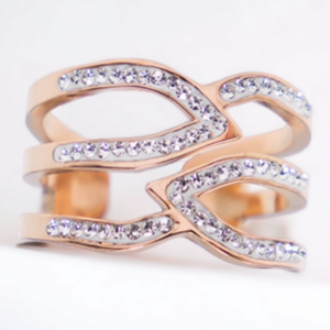 Ατσάλινο Γυναικείο Δαχτυλίδι NAXOS σε χρώμα χρυσό ,μέγεθος Αυξομειουμενο. - ατσάλι, για γάμο, αυξομειούμενα, φθηνά - 3