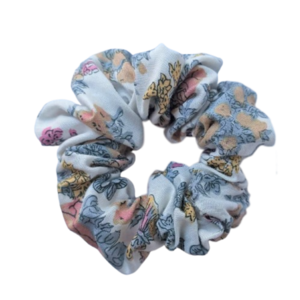 Makeba υφασμάτινο scrunchie light floral - ύφασμα, λαστιχάκια μαλλιών - 3