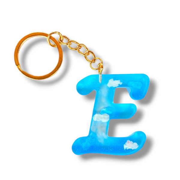 Μπρελόκ μονόγραμμα E - Έψιλον από ρητίνη 4 εκ. - ρητίνη, όνομα - μονόγραμμα, εποξική ρητίνη, μπρελοκ κλειδιών