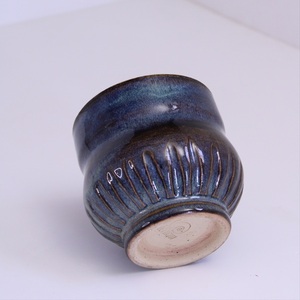 Χειροποίητο κεραμικό ποτήρι stoneware μπλε, 300ml. - πηλός, κούπες & φλυτζάνια - 2