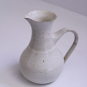 Χειροποίητη κεραμική κανάτα stoneware μπεζ, 450ml. - πηλός, είδη σερβιρίσματος