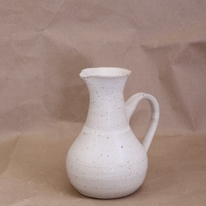 Χειροποίητη κεραμική κανάτα stoneware μπεζ, 450ml. - πηλός, είδη σερβιρίσματος - 4