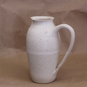 Χειροποίητη κεραμική κανάτα stoneware μπεζ, 550ml. - πηλός, είδη σερβιρίσματος - 3