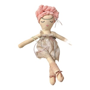 Πάνινη κούκλα Ροζαλένια 50cm ύψος ,με ροζ μαλλιά παιχνίδι και διακοσμητικό - κορίτσι, δώρο, λούτρινα, κουκλίτσα